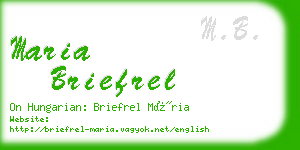 maria briefrel business card